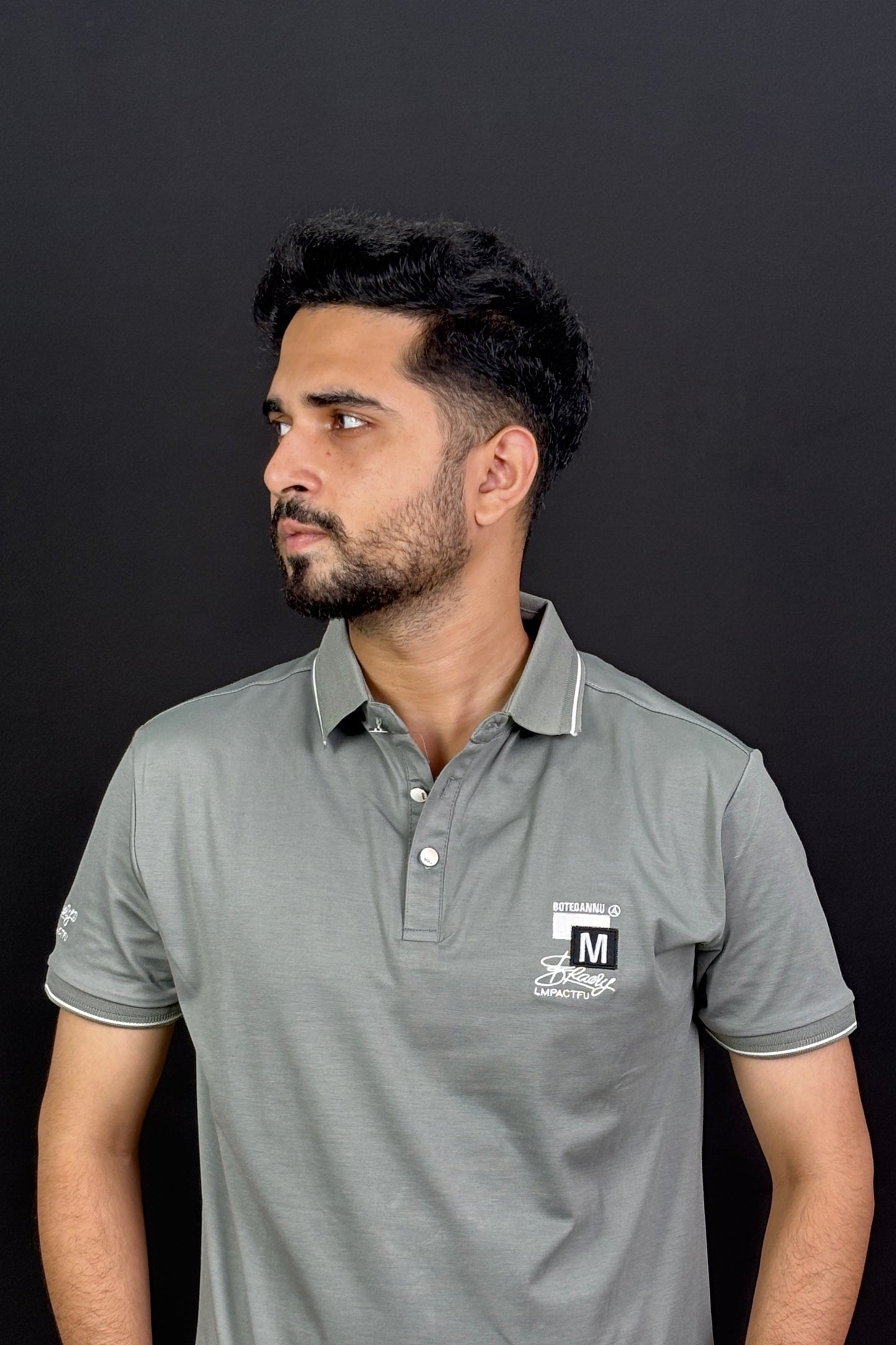 Gray Colour Polo T-Shirt |MLP