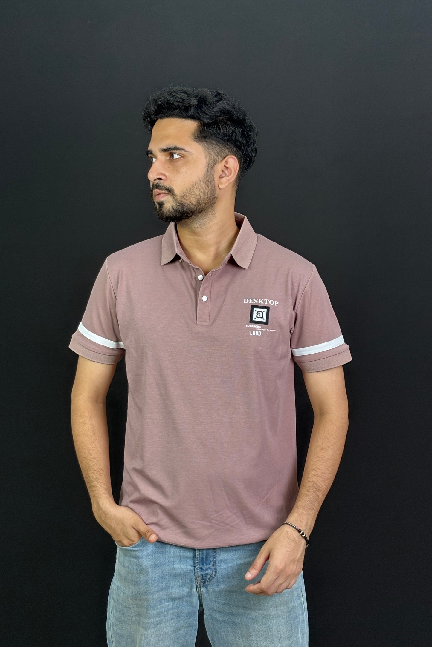 Light Pink Colour Polo T-Shirt |BBP
