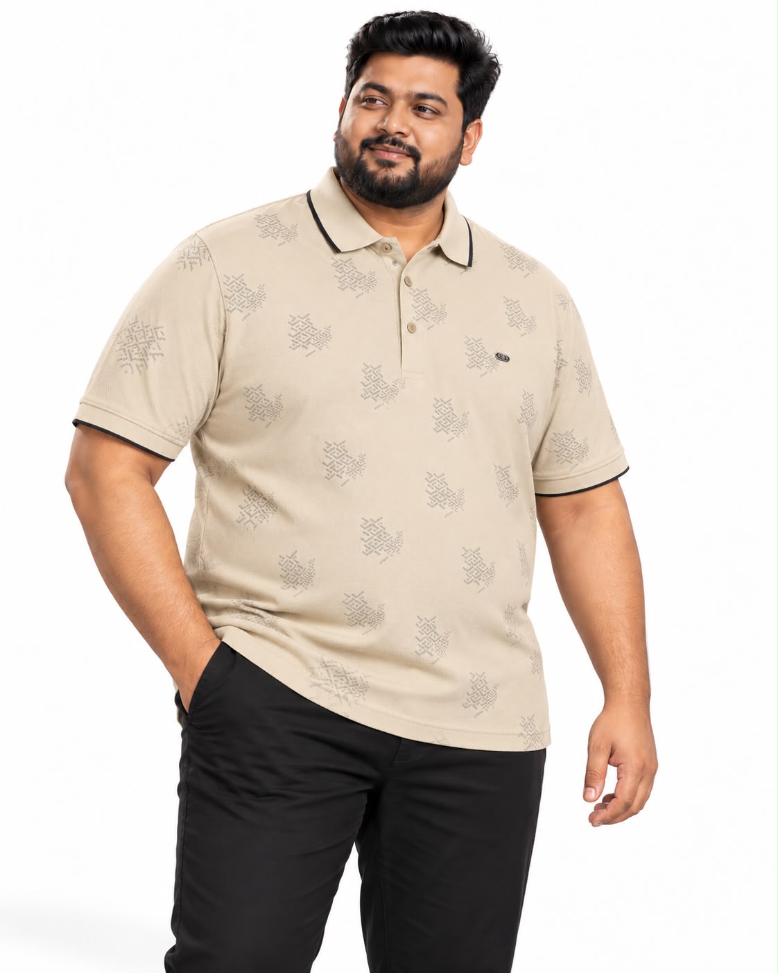 Biscuit Colour Polo T-Shirt |SPC