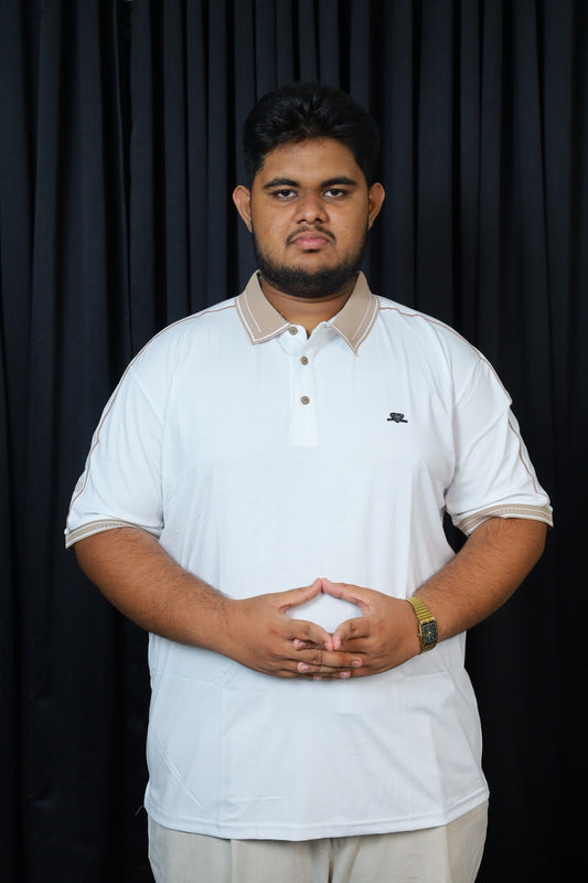 White Colour Polo T-Shirt|BRM