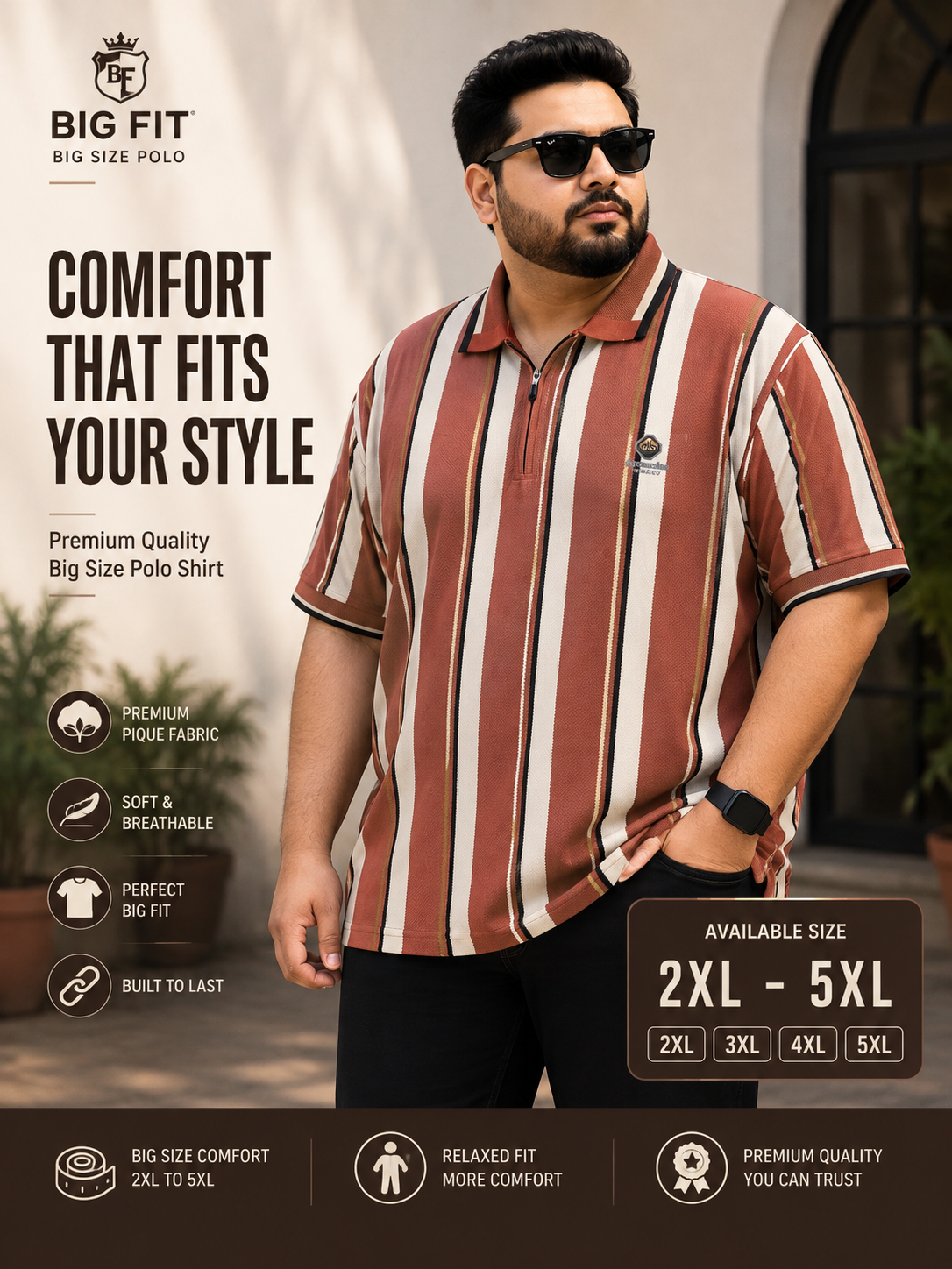 Rose Contrast Cnx Polo T-Shirt |Plus