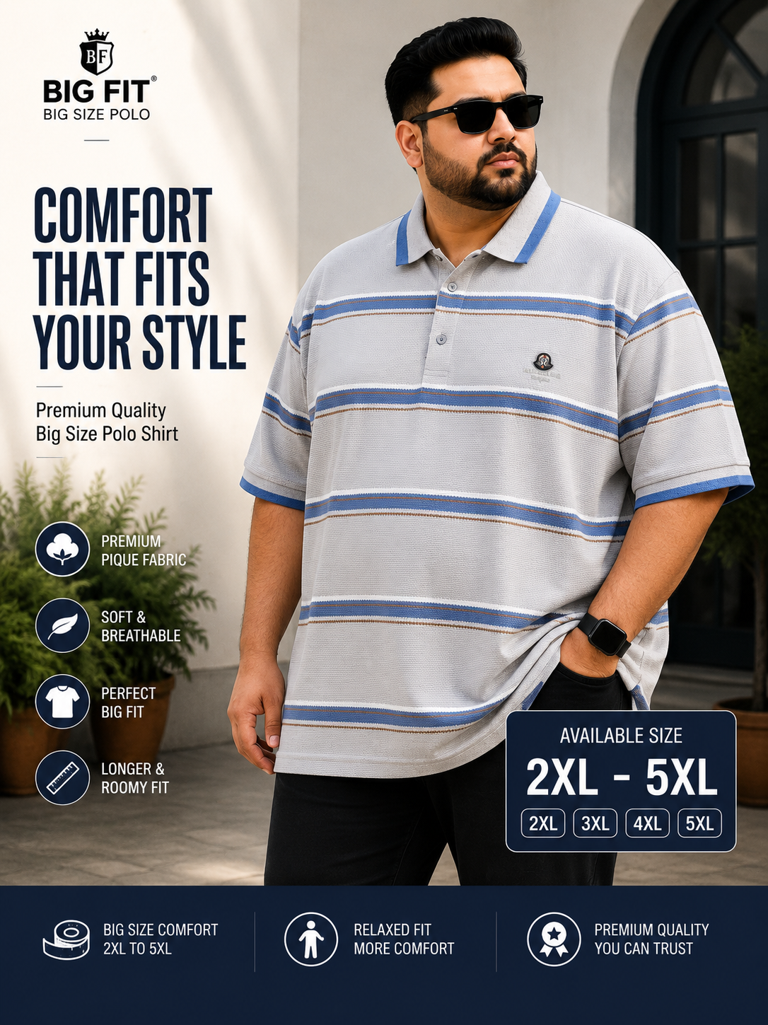 Silver Ash Contrast Polo T-Shirt |CNH