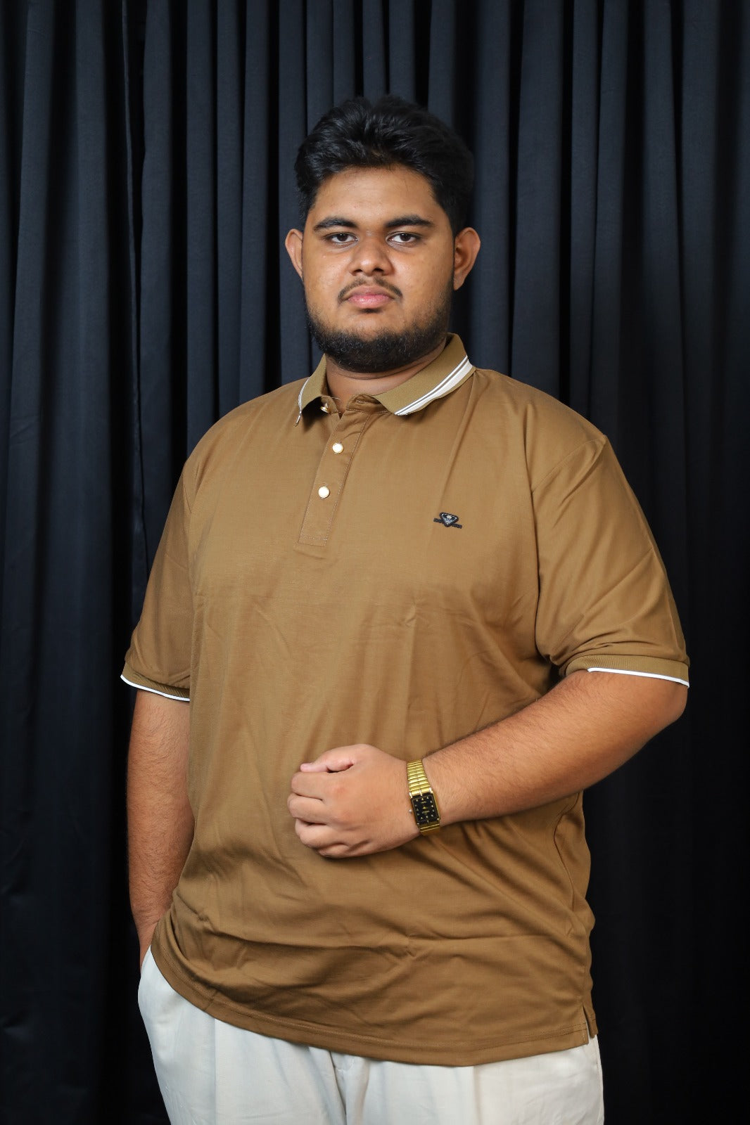 Golden Brown Colour Hsl Polo T-Shirt |Plus