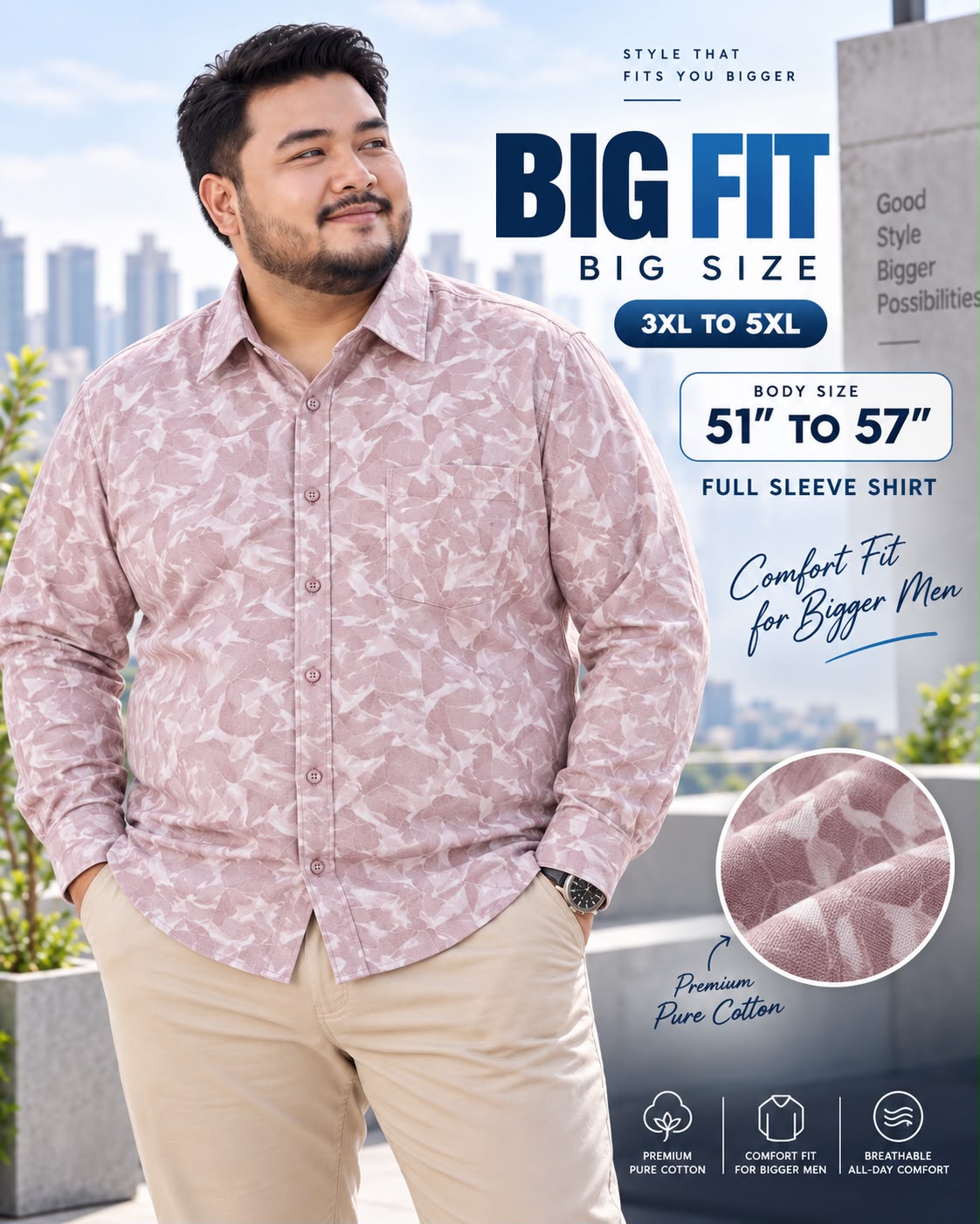 Light Pink Colour Printed Shirt |PPS