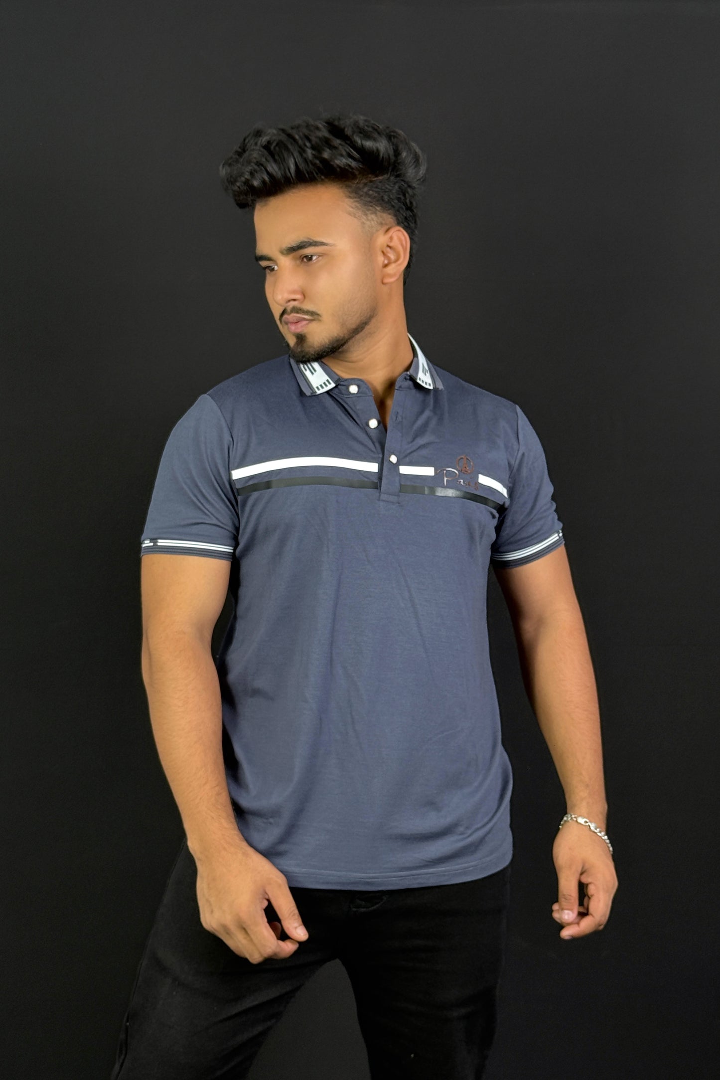 Nevy Blue Colour Polo T-Shirt |Paris