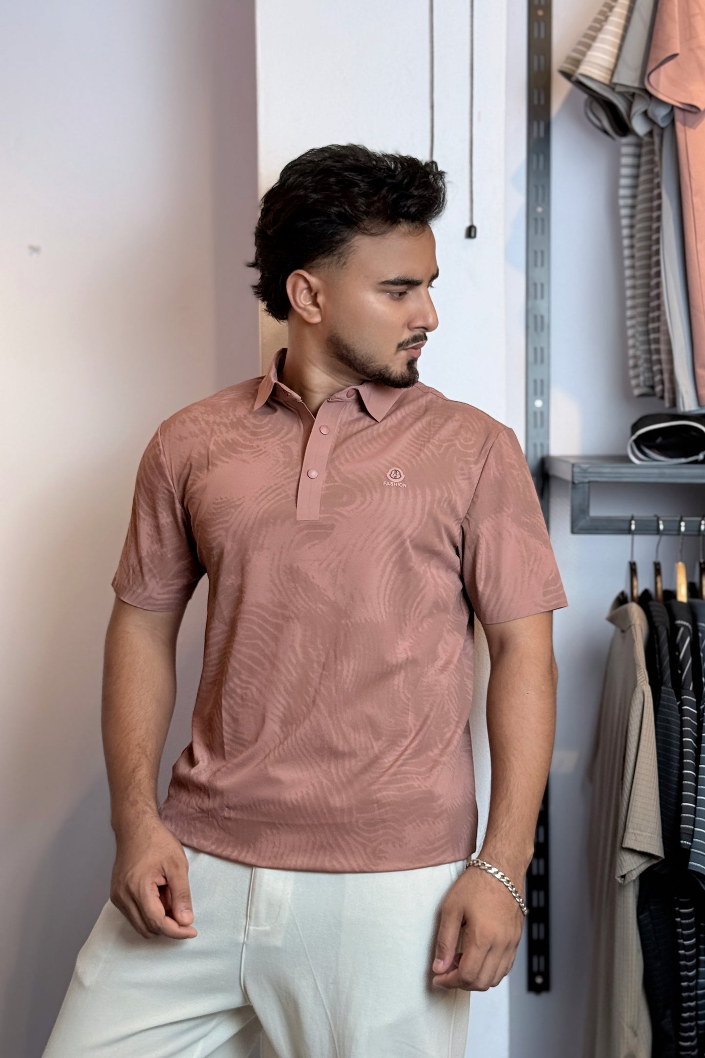 Rose Colour Polo T-Shirt |WAP