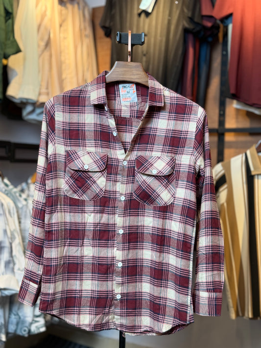 Maroon Cream Check Shirt |MS1