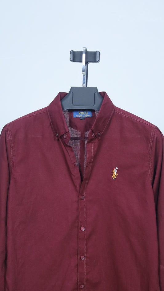 Red Wine Colour Formal Shirt |oxford