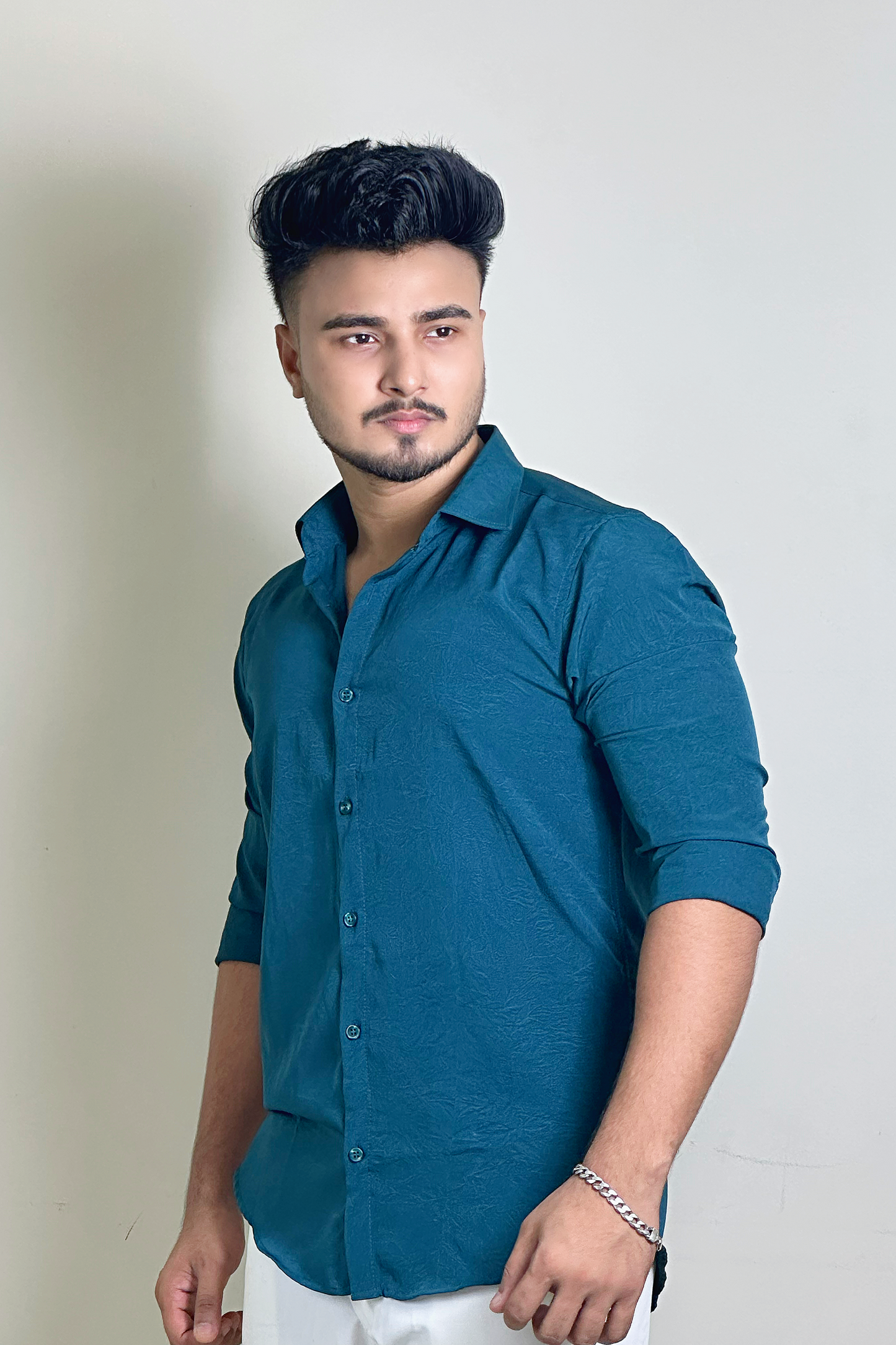 Bottle GreenColour China Formal Shirt |VM