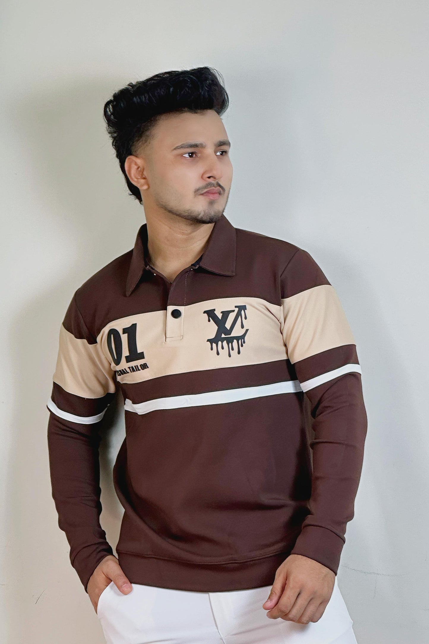 চকলেট কালার সোয়েটশার্ট-LV