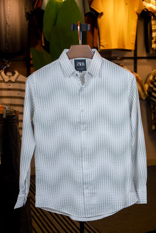 Olive White Printed Shirt |Star