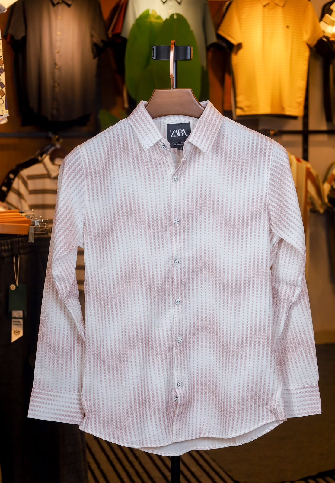 Pink White Printed Shirt |Star