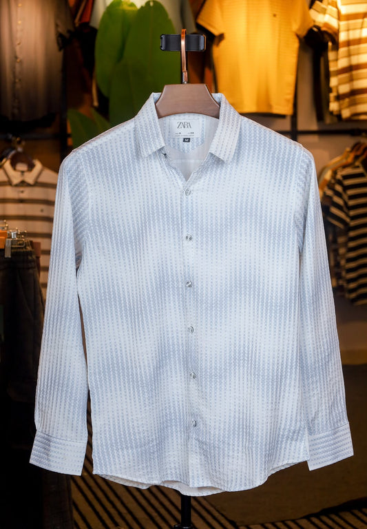 Blue White Printed Shirt |Star