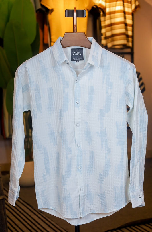 Blue White Printed Shirt |Marvel