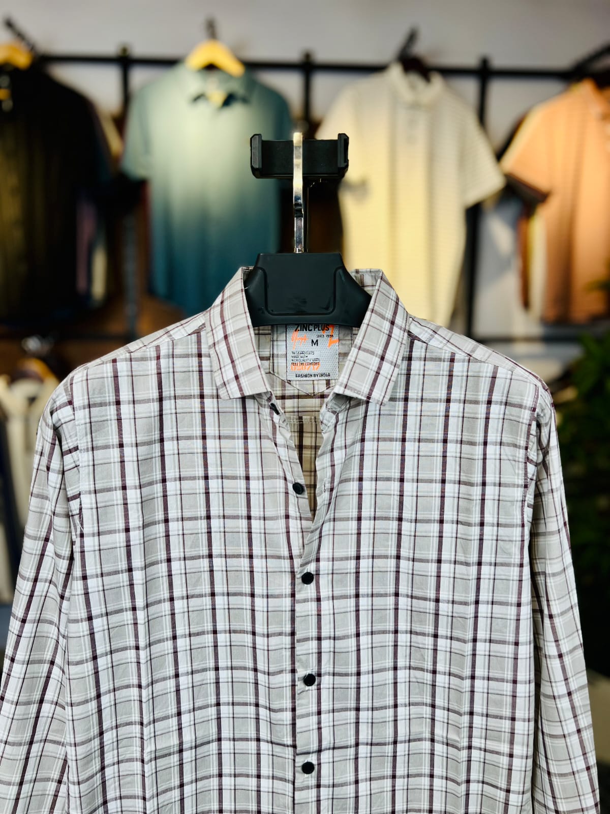 White And Black stripe Colour Check Shirt | ck