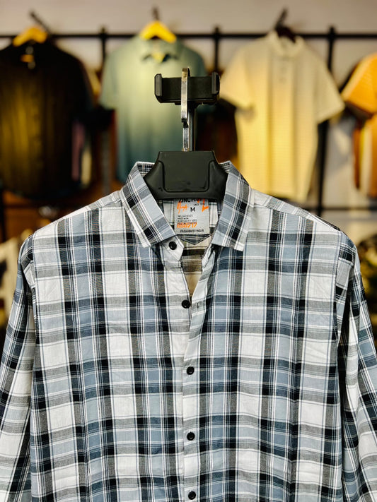 White And Blue Colour Check Shirt | ck