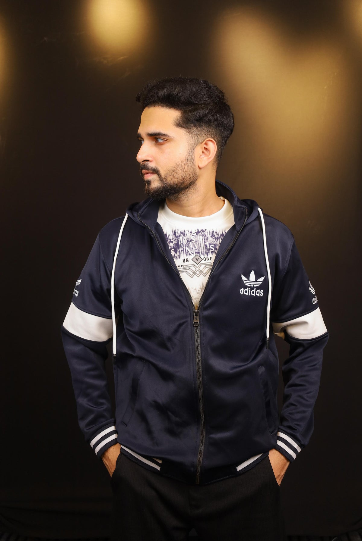 Nevy Blue Colour BOXY FIT Hoodie ADIDAS | 2W