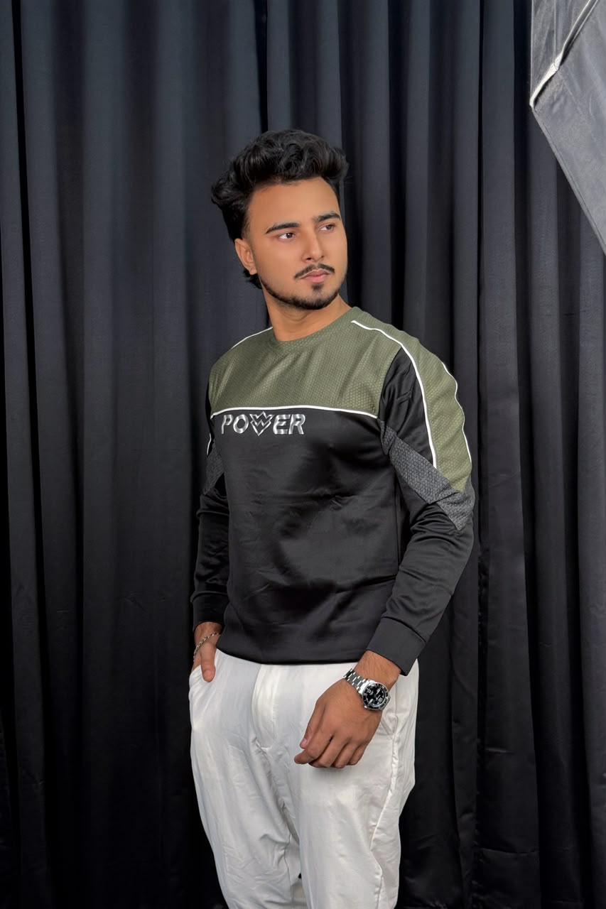 Black Contarst Sweatshirt |PRS