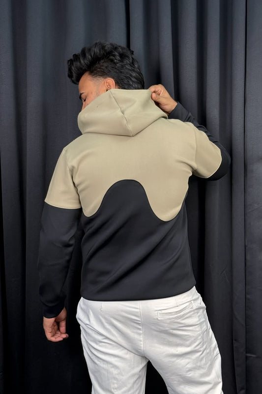 Baige Contrast Hoodie |ONH