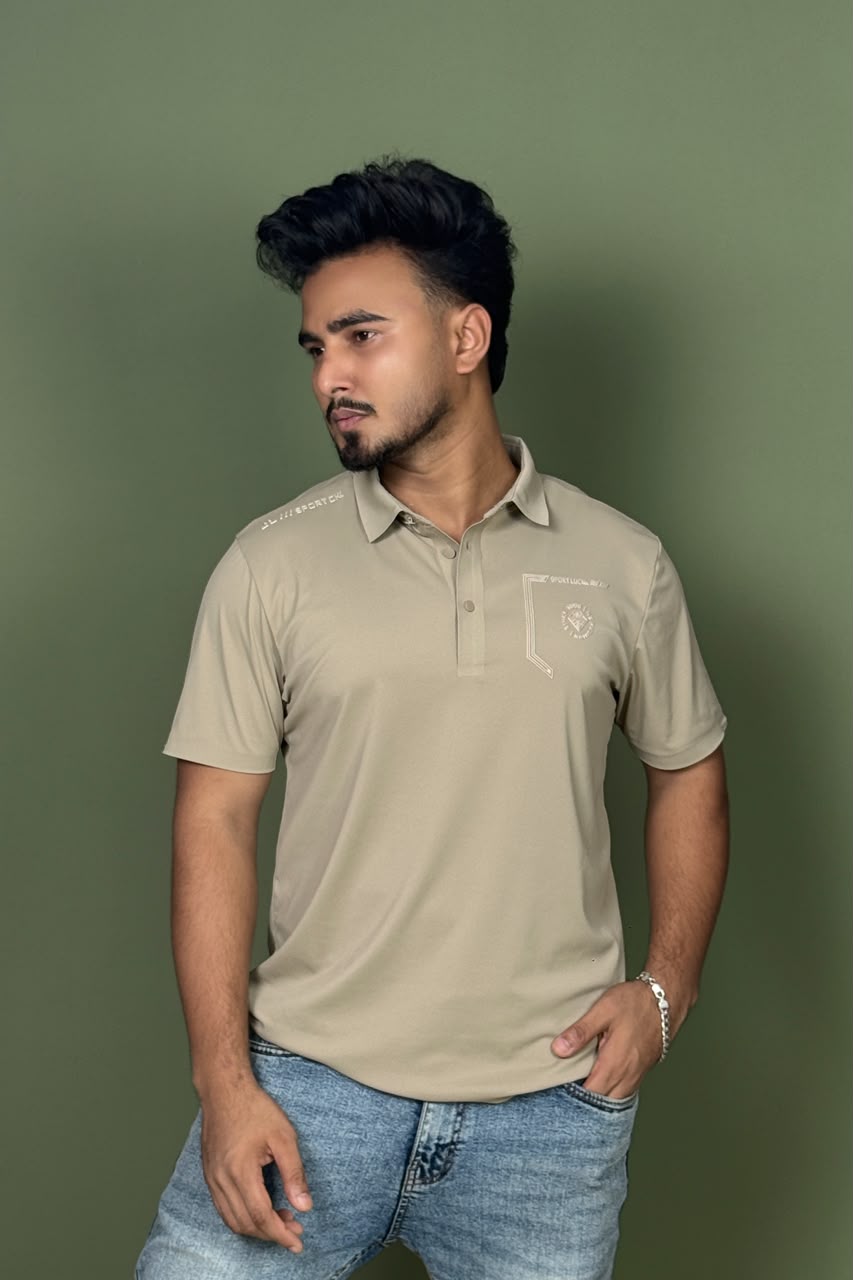 Khaki Colour Polo T-Shirt |SLP