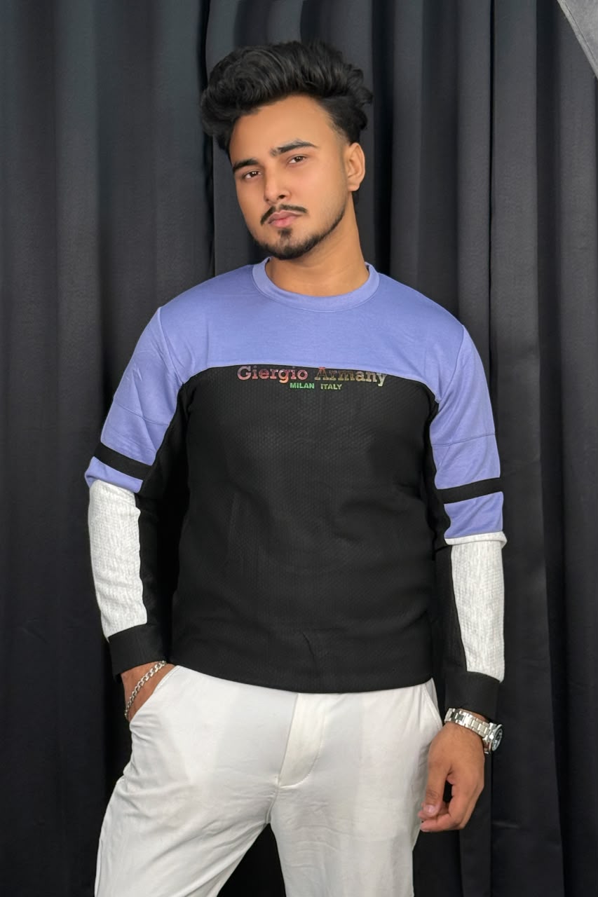 Blue Contarst Sweatshirt |AGS