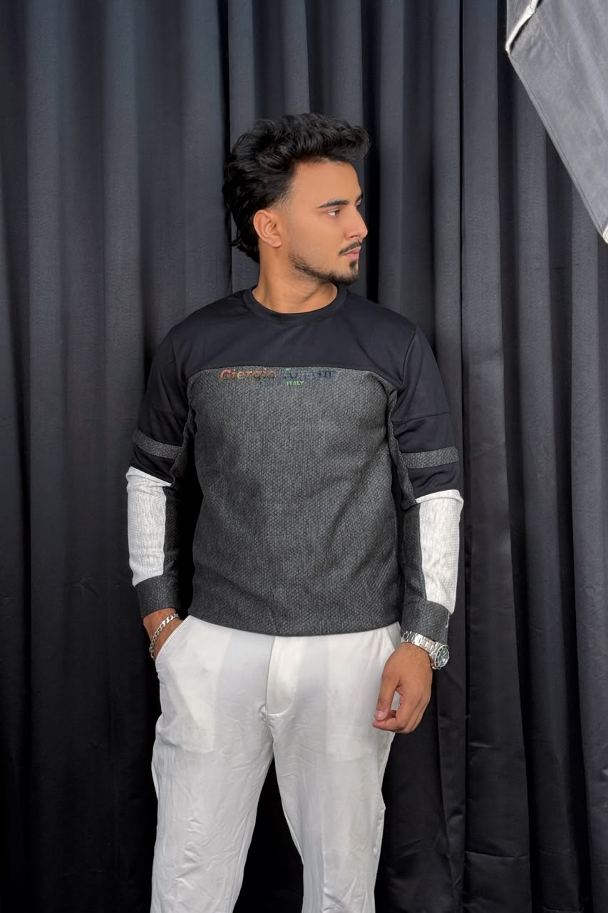 Black Contarst Sweatshirt |AGS