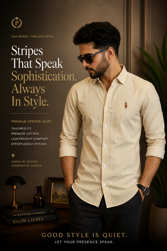 Cream Colour Old Money Shirt|OMS