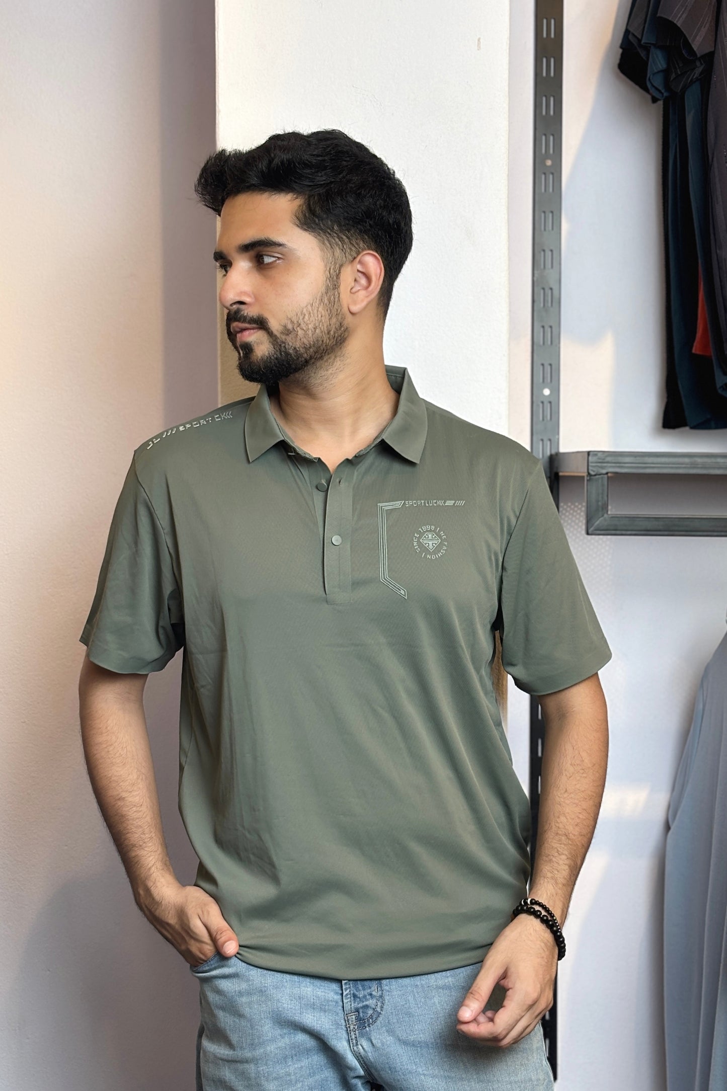 Gray Colour Polo T-Shirt |SLP