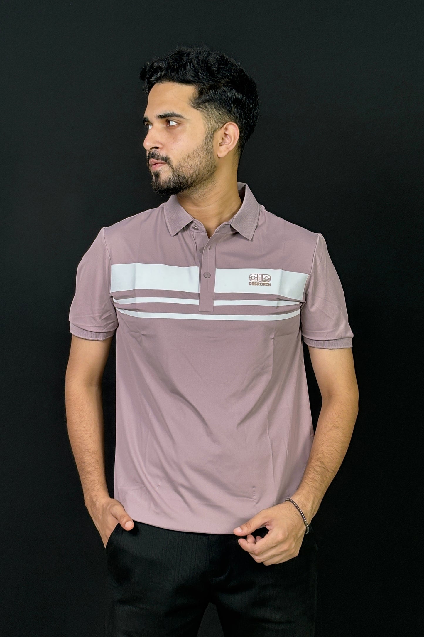Rose Pink Colour Polo T-Shirt |DRR
