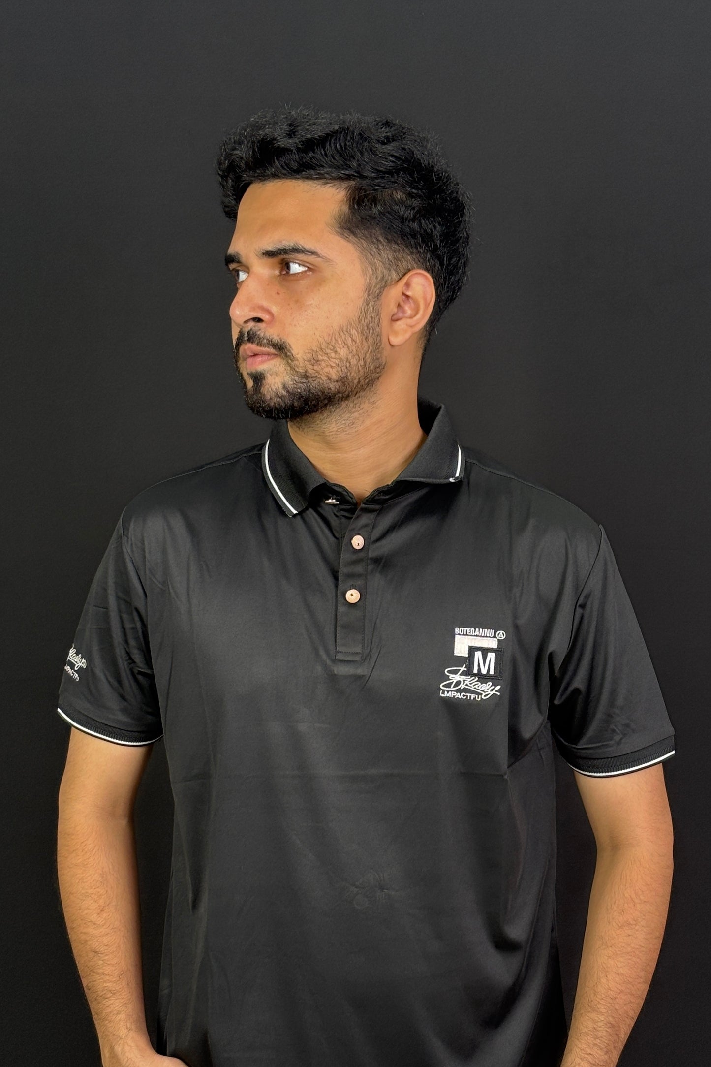 Black Colour Polo T-Shirt |MLP