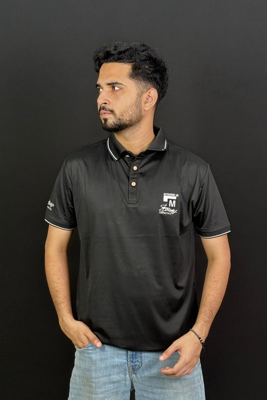 Black Colour Polo T-Shirt |MLP
