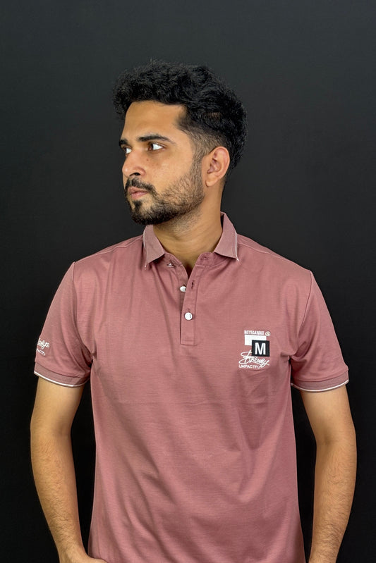 Rose Pink Colour Polo T-Shirt |MLP