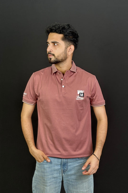 Rose Pink Colour Polo T-Shirt |MLP