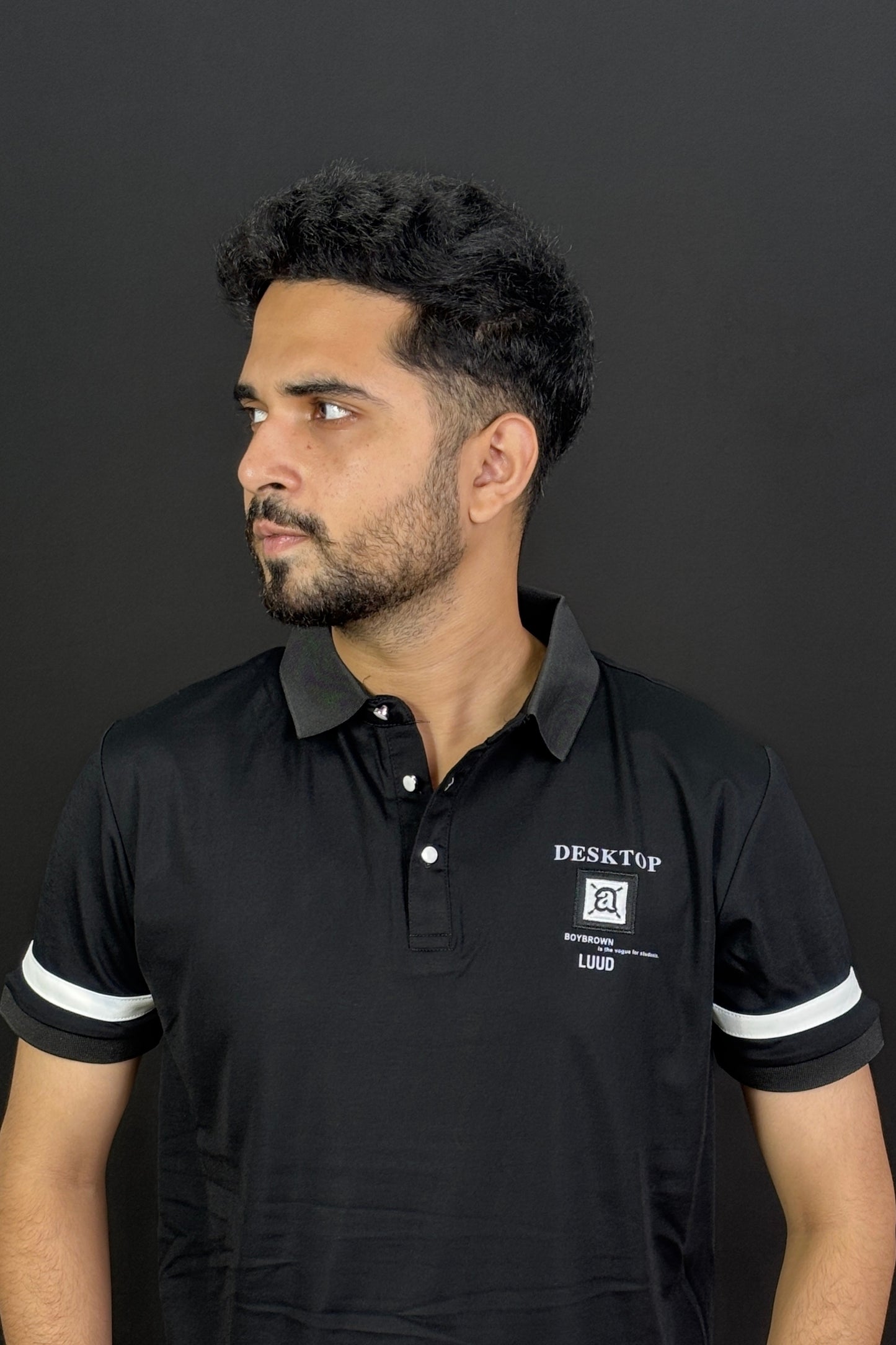 Black Colour Polo T-Shirt |BBP