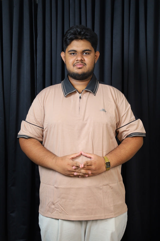 Biscuit Colour Polo T-Shirt-ARM