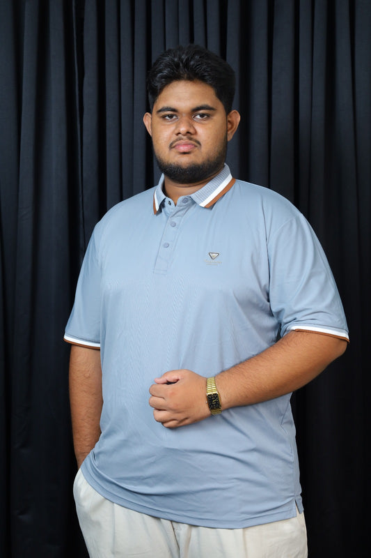 Light Sky Colour Drb Polo T-Shirt |Plus