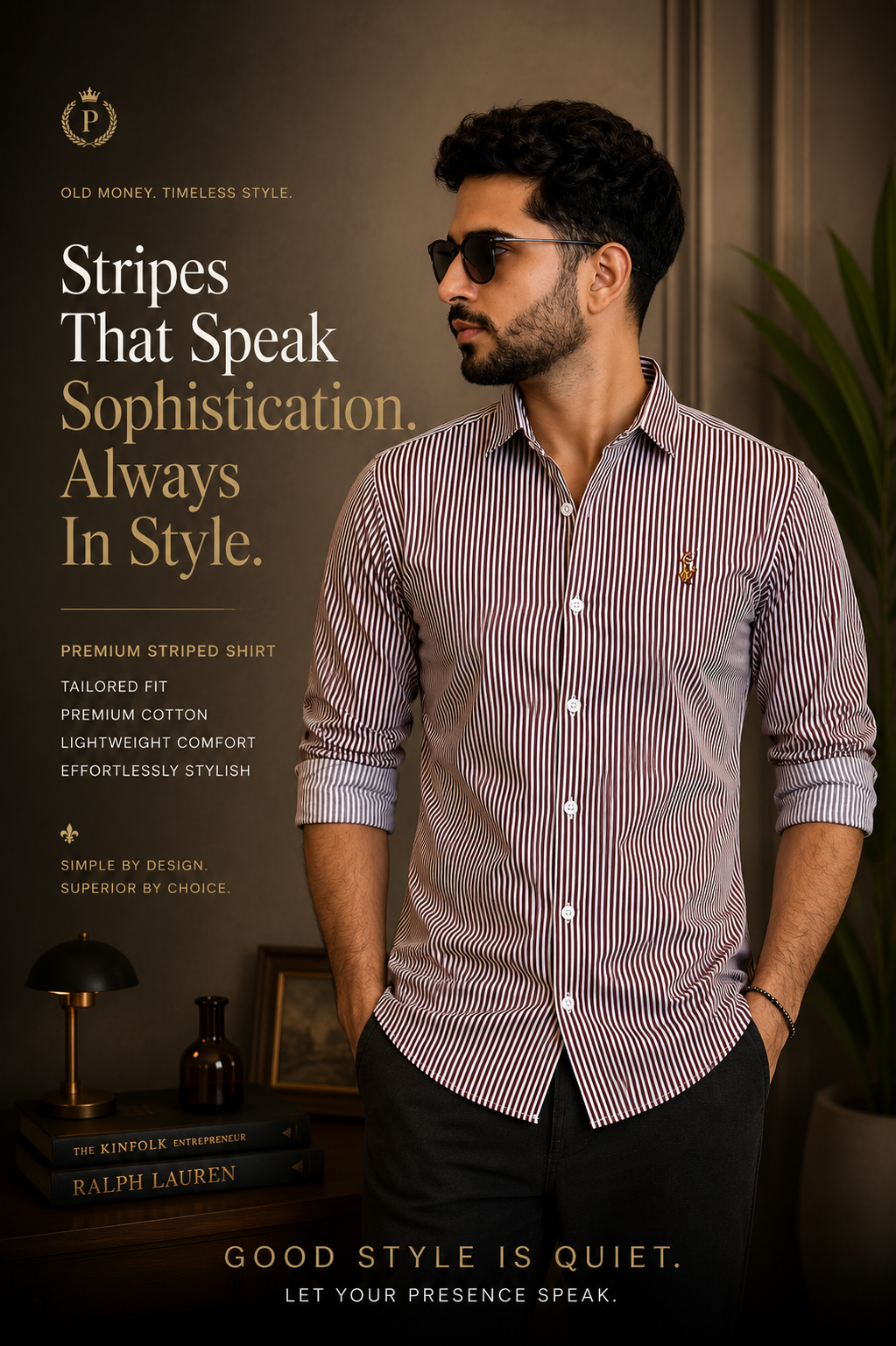Maroon Colour Old Money Shirt|OMS