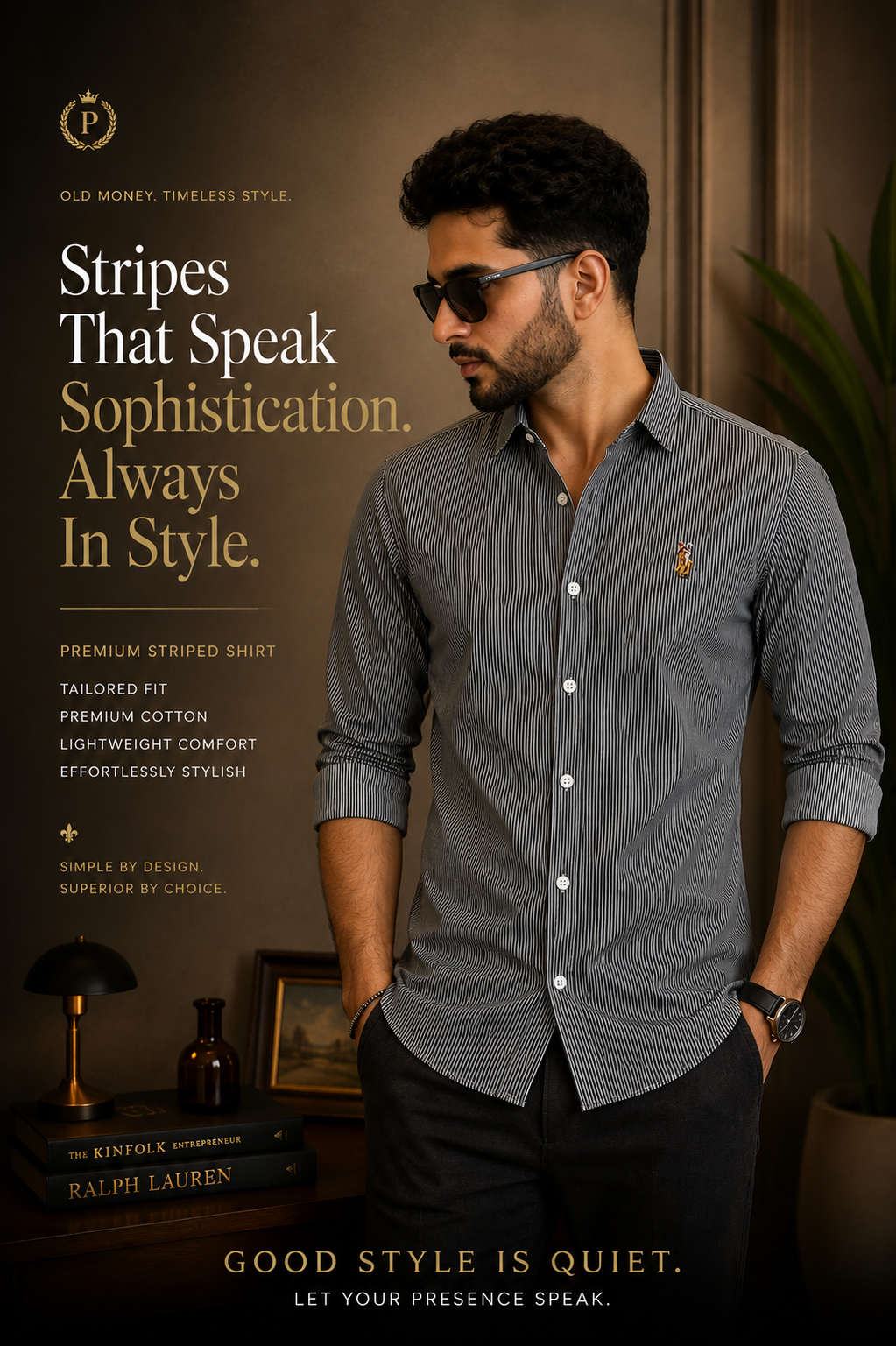Black Colour Old Money Shirt|OMS