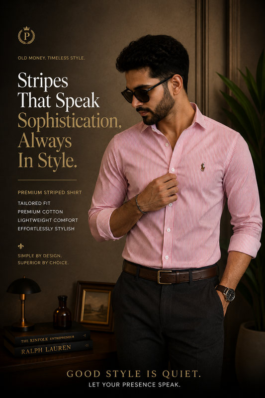 Pink Colour Old Money Shirt|OMS