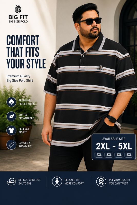 Black Contrast Polo T-Shirt |CNH