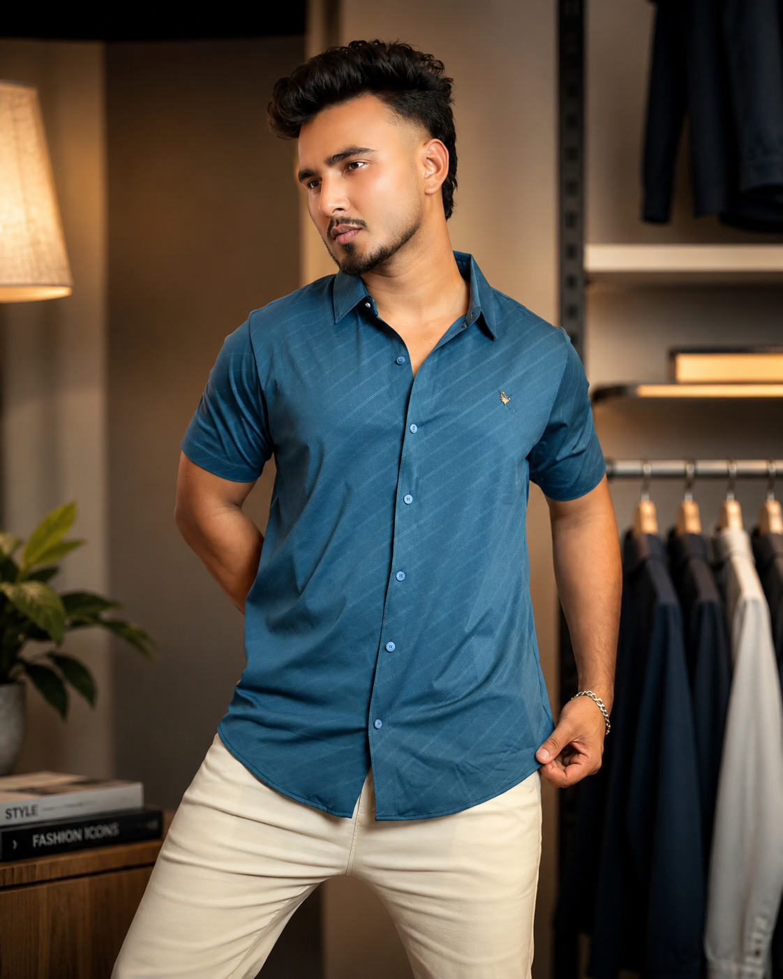 Blue Colour Half Slevee Shirt |CHS