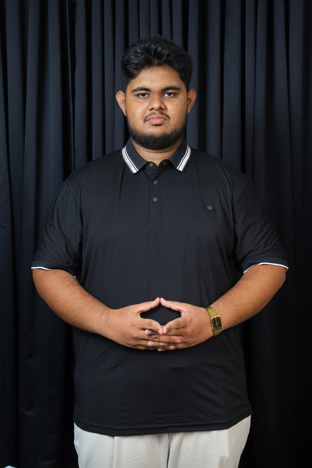 Black Colour Hsl Polo T-Shirt |Plus