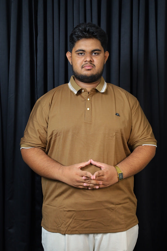 Golden Brown Colour Hsl Polo T-Shirt |Plus