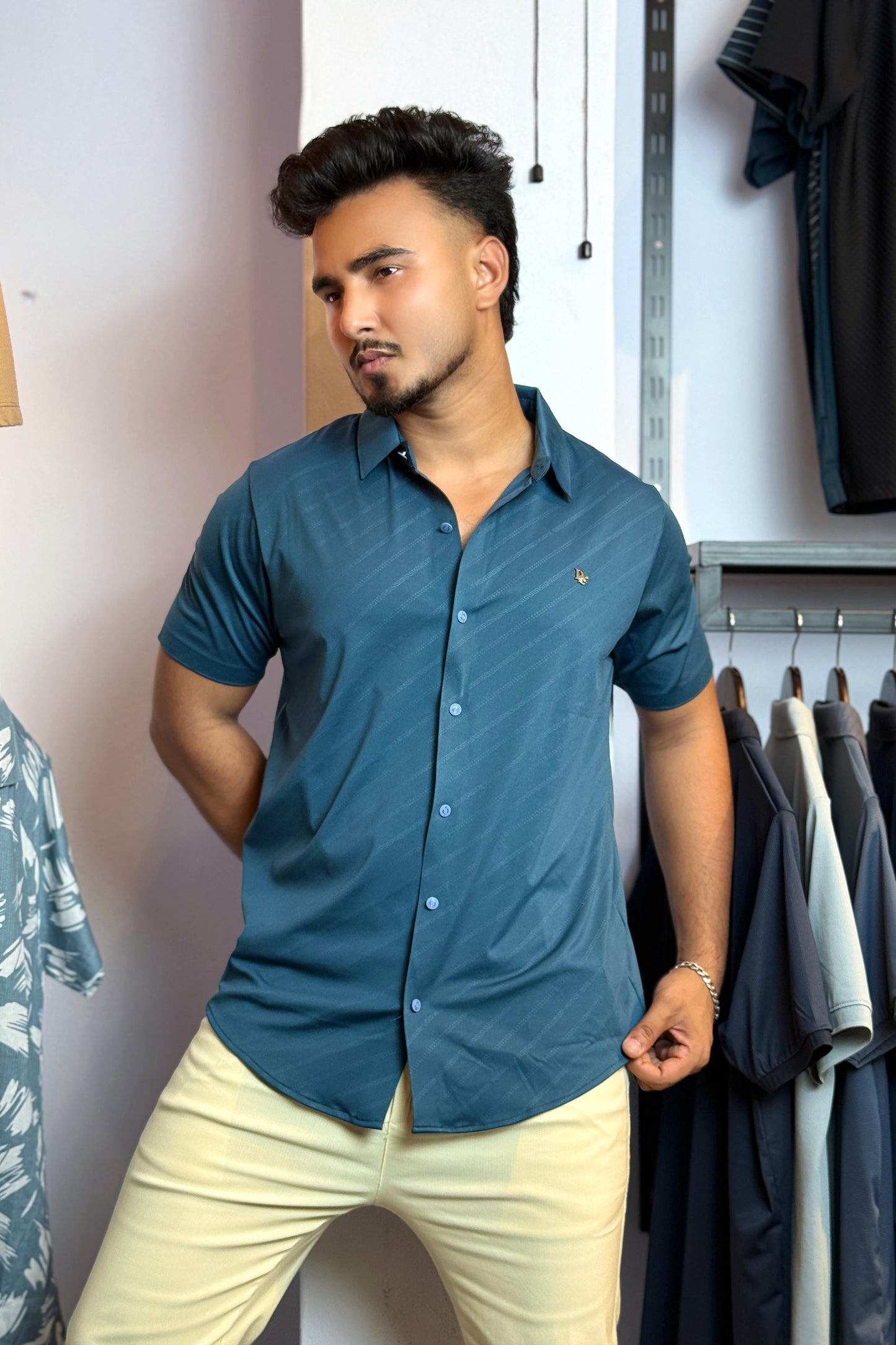 Blue Colour Half Slevee Shirt |CHS