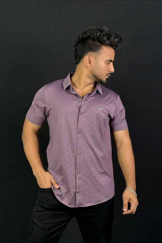 Lavender Colour Half Slevee Shirt |Dotch