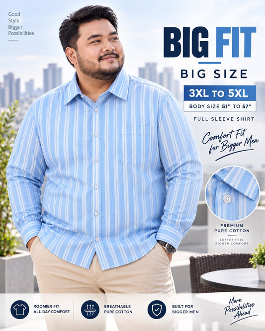 Sky Blue Stripe Shirt |PCS
