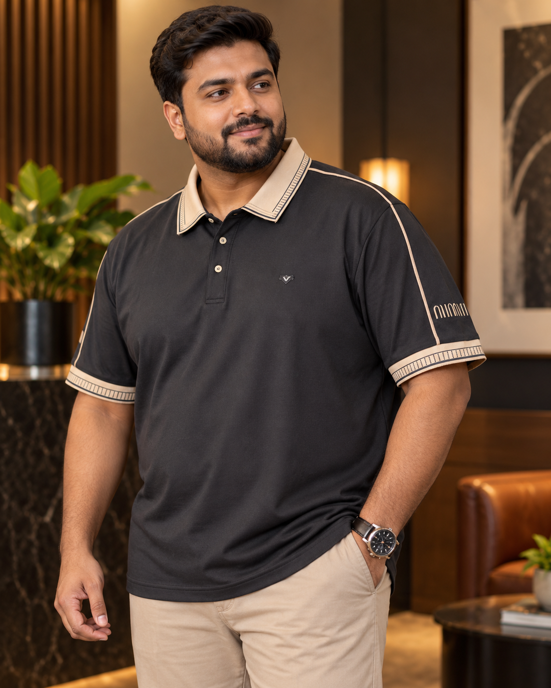 Black Colour Polo T-Shirt |ARM