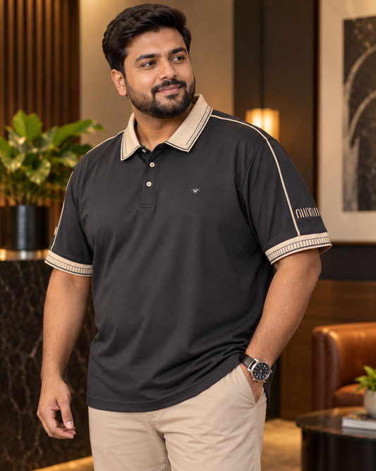 Black Colour Polo T-Shirt |ARM