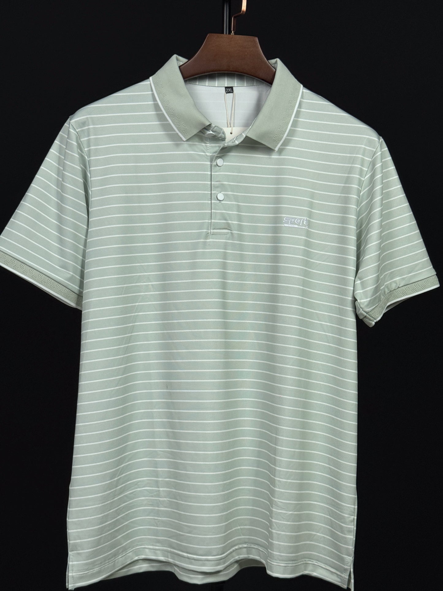 Lemon Colour Stripe Polo T-Shirt |Plus