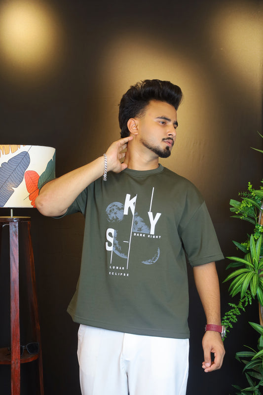 Olive Colour T-Shirt |SKY